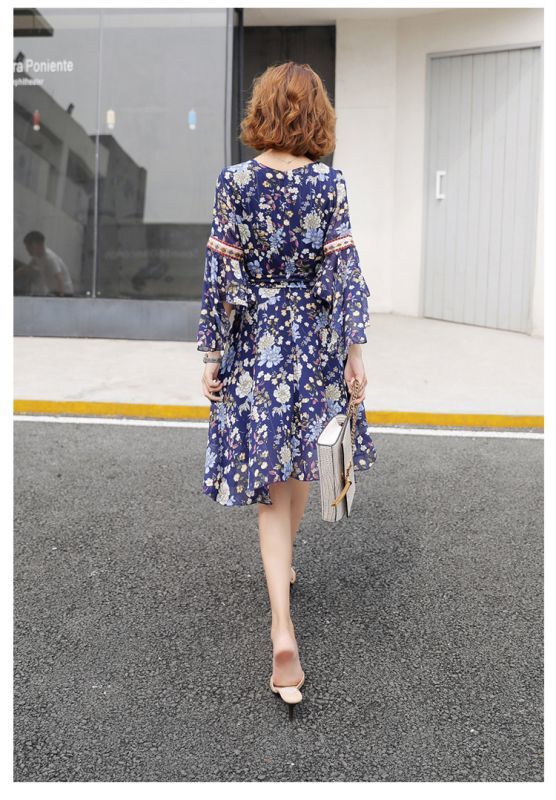 ファッションショップAya☆花柄ボヘミアンワンピース