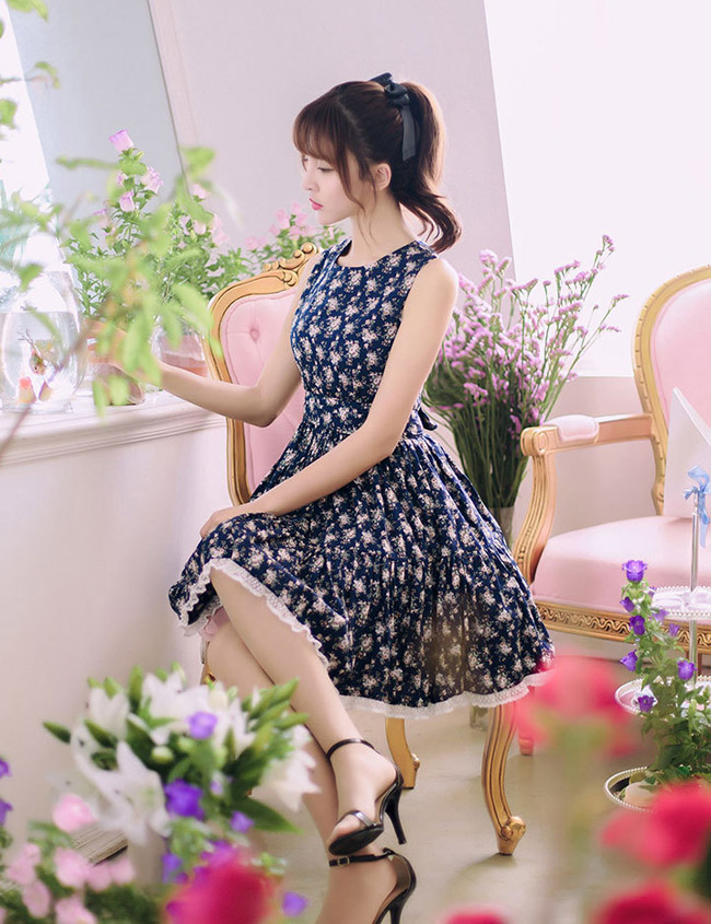 ⭕️ Giamba ジャンバ 花柄ノースリーブミニワンピース XS ファッションショップAya☆小花柄・Aラインミニワンピース