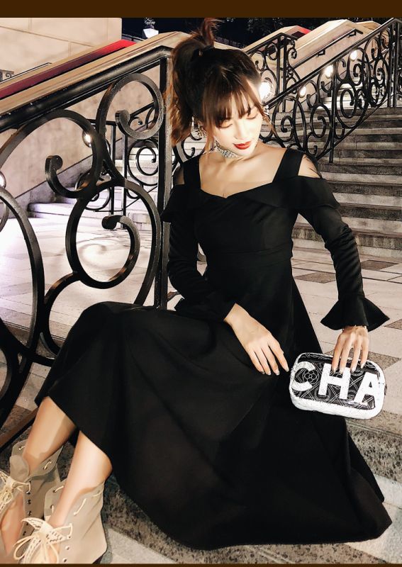 ファッションショップAya☆肩だしシースルー・ワンピース